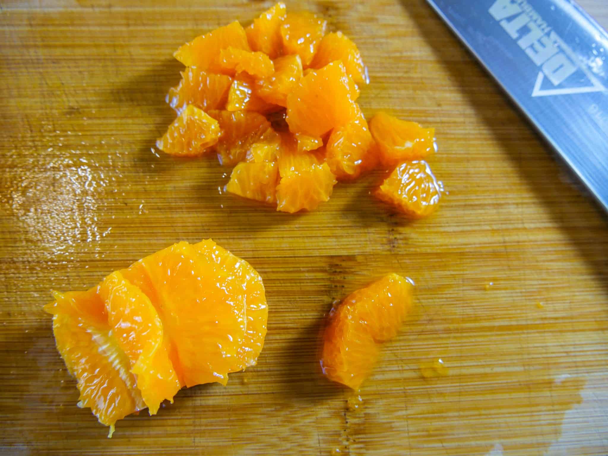 Mandarinen für ein fruchtiges Kürbis-Hähnchen geschnetzeltes