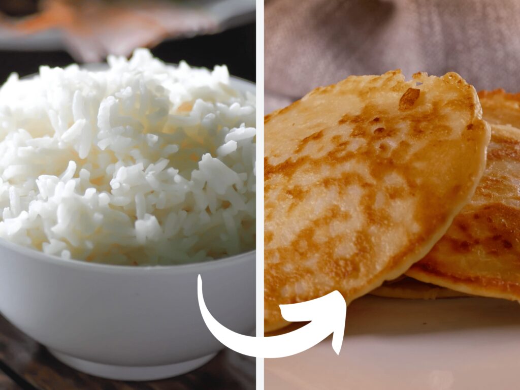 Rezept Reis verwerten mit Reispfannkuchen