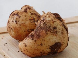 Rohe Kartoffeln für Fondant Kartoffeln
