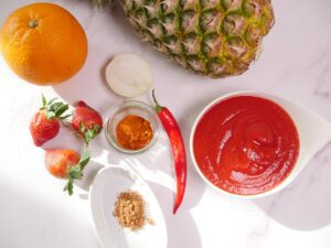 Zutaten für eine fruchtige Currysauce